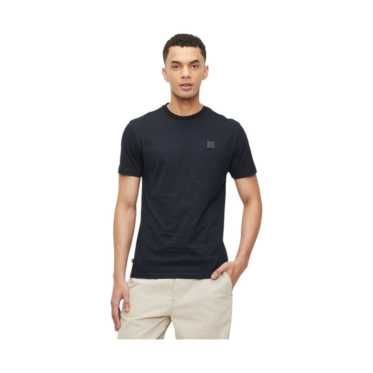 Polo T-Shirt Logo Badge Navy