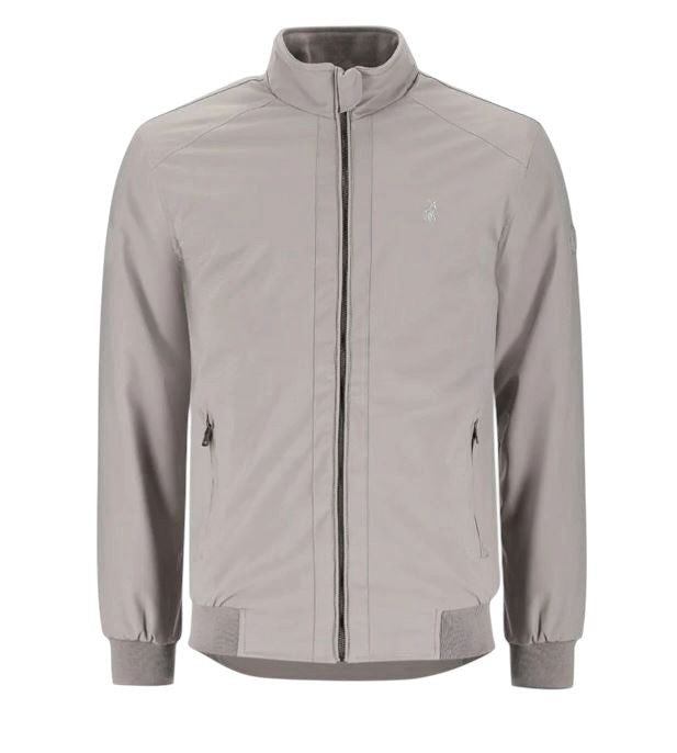Polo Jacket Ls Badge Harrington Grey
