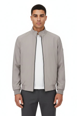 Polo Jacket Ls Badge Harrington Grey