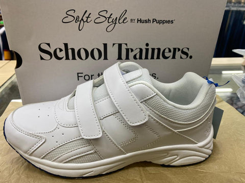 Hush Puppie Deuce Velcro Trainer White