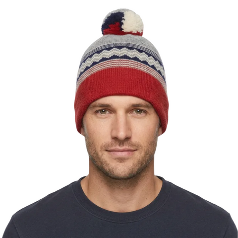 Strachan Chev Plain Red/Navy Beanie