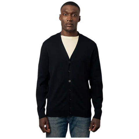 Polo Cardigan Black