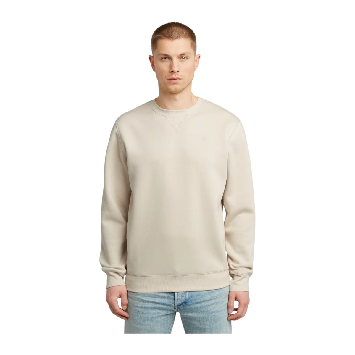 G Star Sweater Premium Core Whitebait Cream