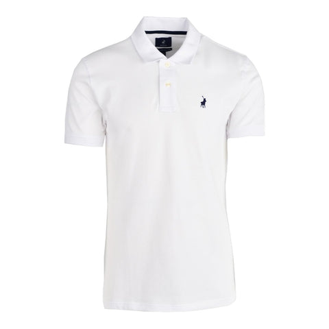 The Polo Essential Pique Short Sleeve Golfer – Classic White