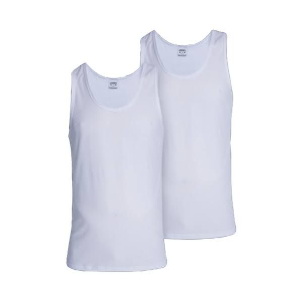 Jockey 2 Pack Sleeveless Vests White