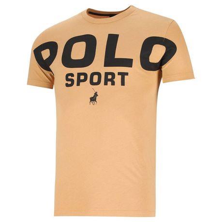 Polo T-Shirt Sport Bold Logo Tan
