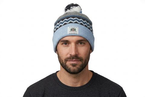 Strachan Chev Light Grey/Sky Beanie