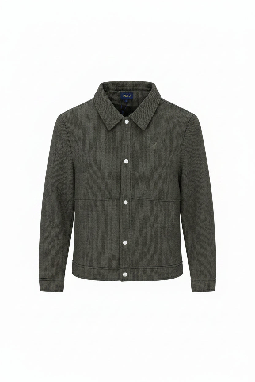 The Polo Ribbed Coach Jacket Light Brown