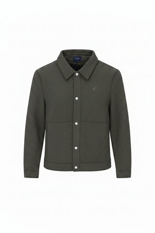 The Polo Ribbed Coach Jacket Light Brown