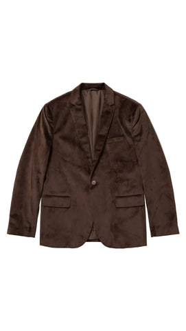 Jonathan D Lunar Velvet Jacket Chocolate