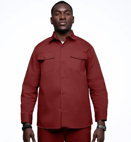 Dickies 847 Long Sleeve Shirt Burgandy