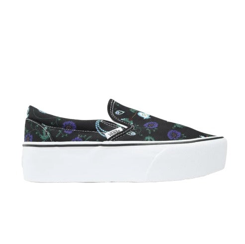 Vans Classic Slip-On Platform Paisley Bloom Multi Black