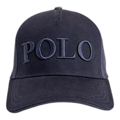 Polo Cap 5 Panel Embroidered Peak Navy