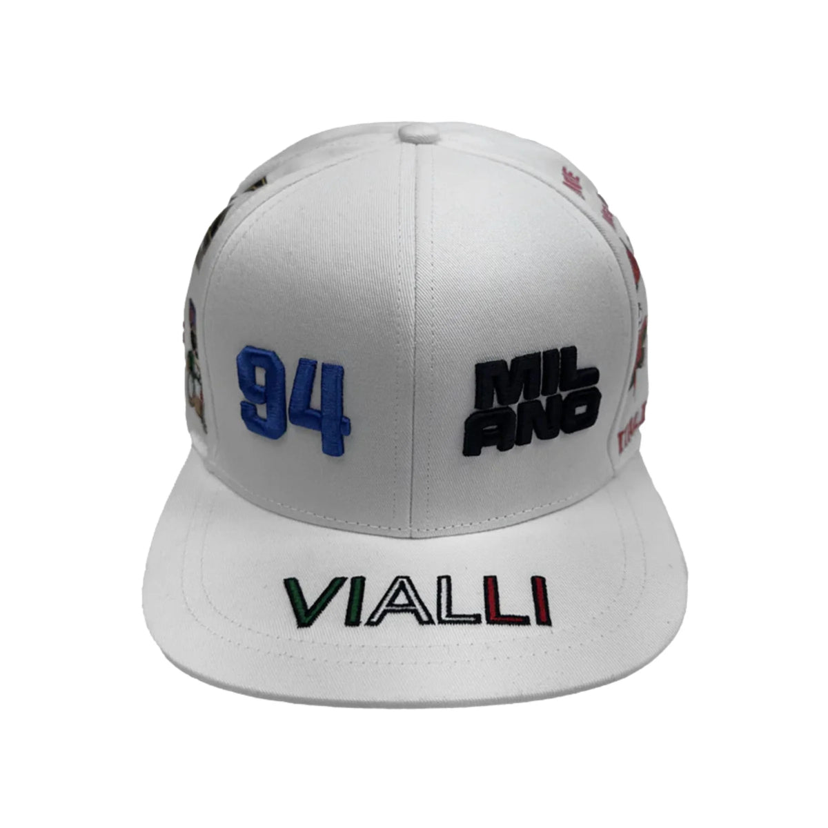 Vialli Straight Cap Gangus Print White