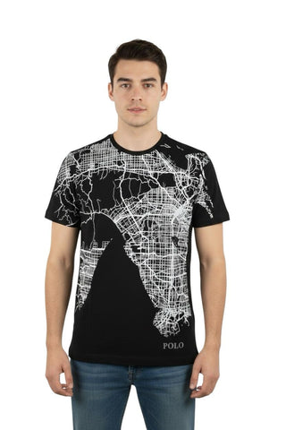 Polo T-Shirt Ss Printed Graphic Black