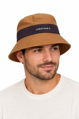 Jonathan D Bucket Hat Marine Brick And Brown