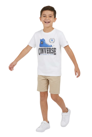 Converse Boys T-Shirt Sneaker Gfx White