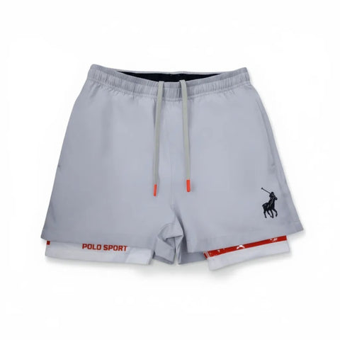 Polo Shorts Sport Running Grey