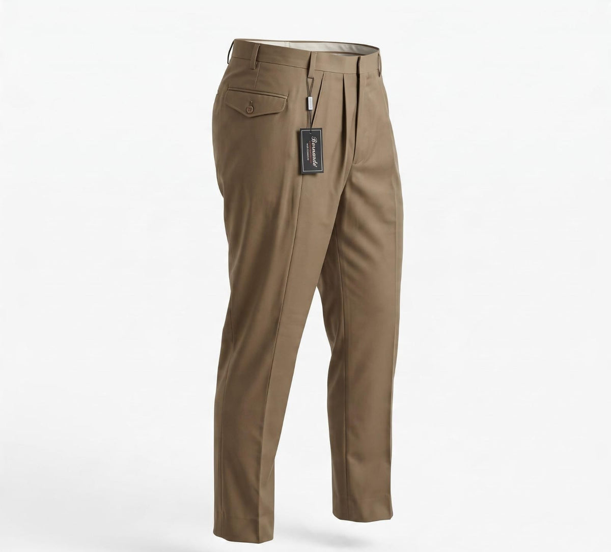 Bernardo Formal Pleated Trouser Fawn