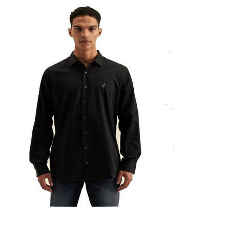 The Polo Poplin Slim Fit Button Down Shirt – Jet Black