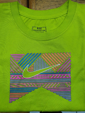 Nike Girls T-Shirt Shiney Lines Lime