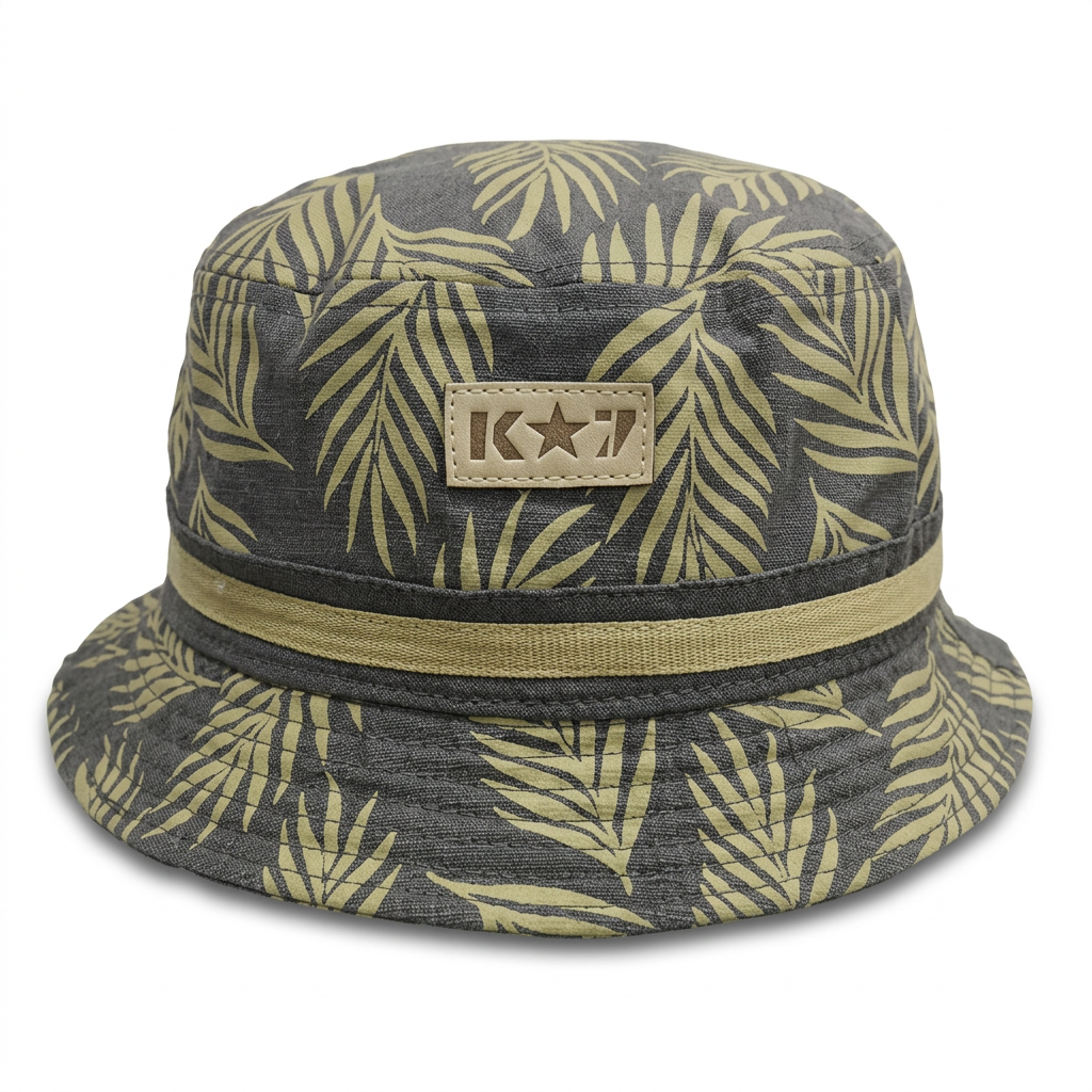 Klevas Bucket Hat Laguna Charcoal And Tan