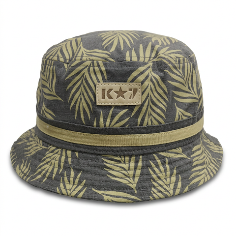 Klevas Bucket Hat Laguna Charcoal And Tan