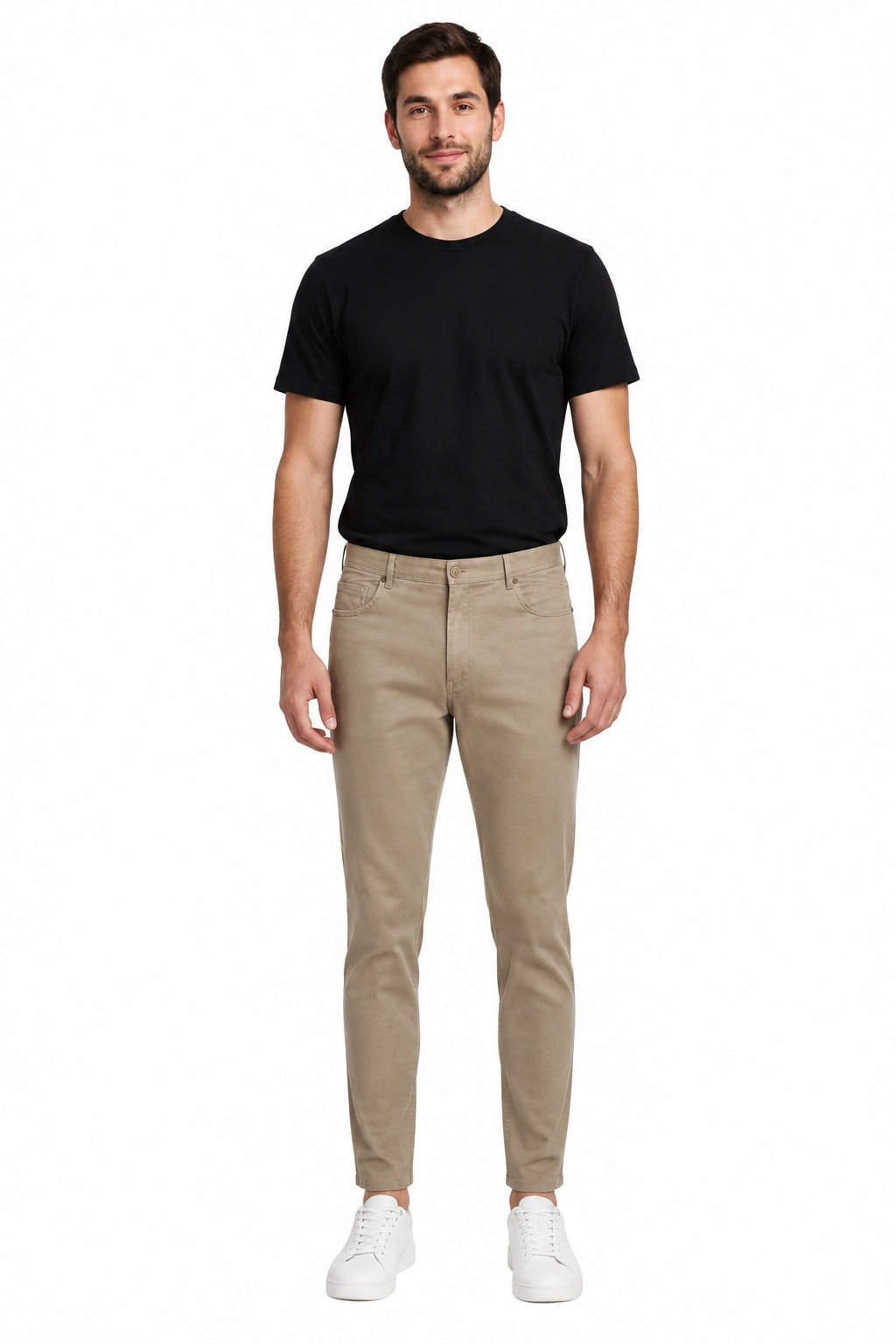Jonathan D 5 Pocket Noah Skinny Trouser Khaki