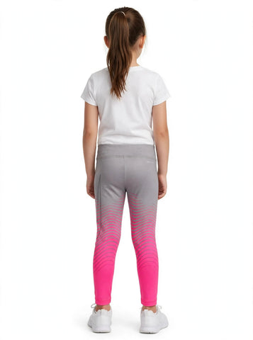 Nike Girls Leggings Speed Line Pink And Grey
