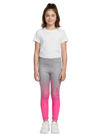 Nike Girls Leggings Speed Line Pink And Grey