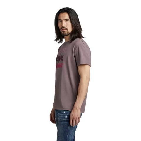 G Star T-Shirt Triple Raw Mauve