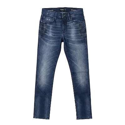 Vialli  Scheletrico Distressed Skinny Jeans Justice Navy