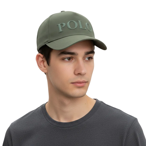 Polo Cap 5 Panel 3D Pyramid Peak Olive