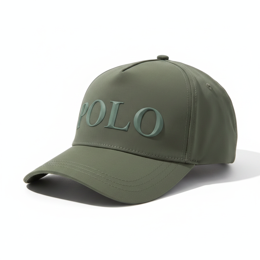 Polo Cap 5 Panel 3D Pyramid Peak Olive