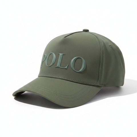 Polo Cap 5 Panel 3D Pyramid Peak Olive