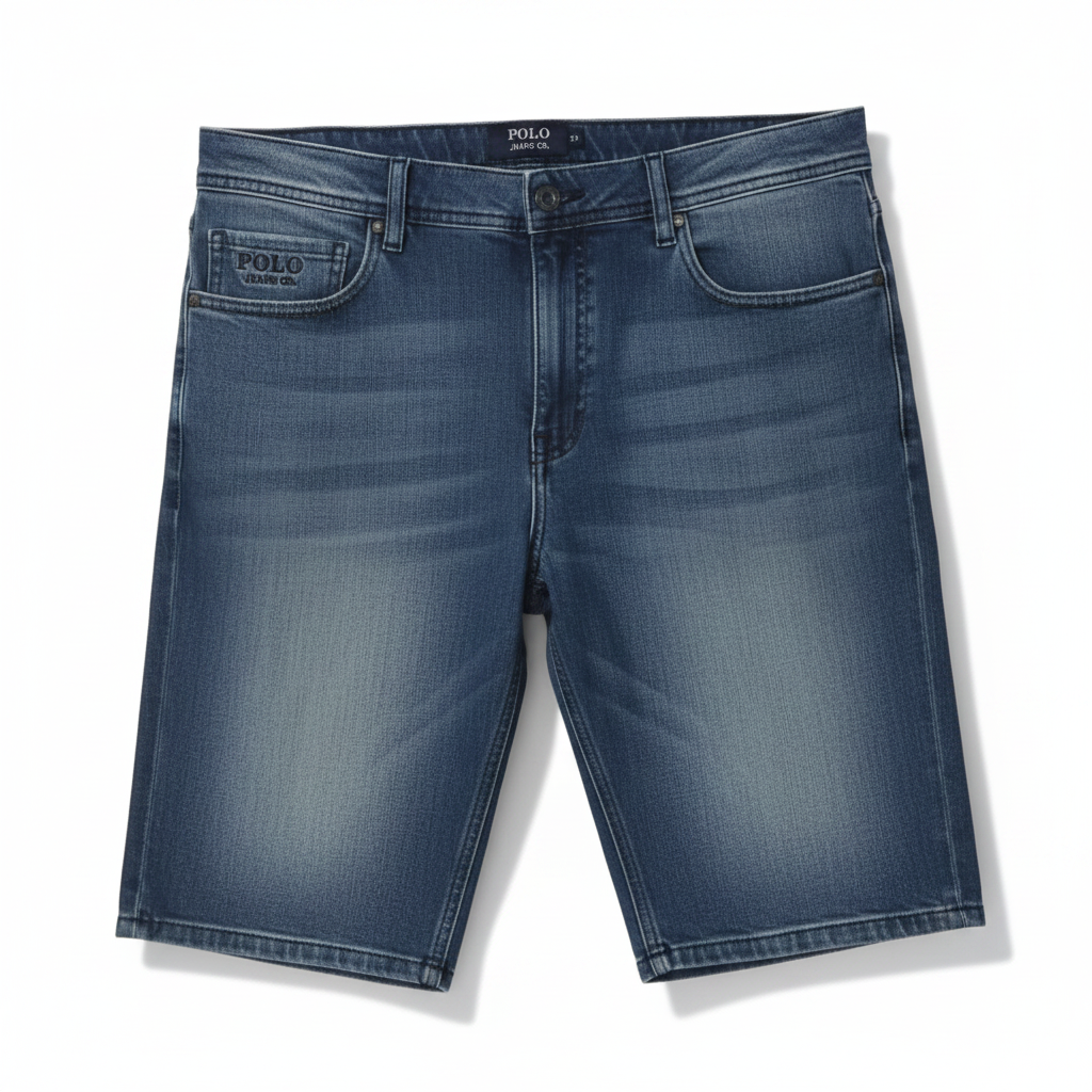 Polo Shorts Pjc Straight Leg Washed Denim