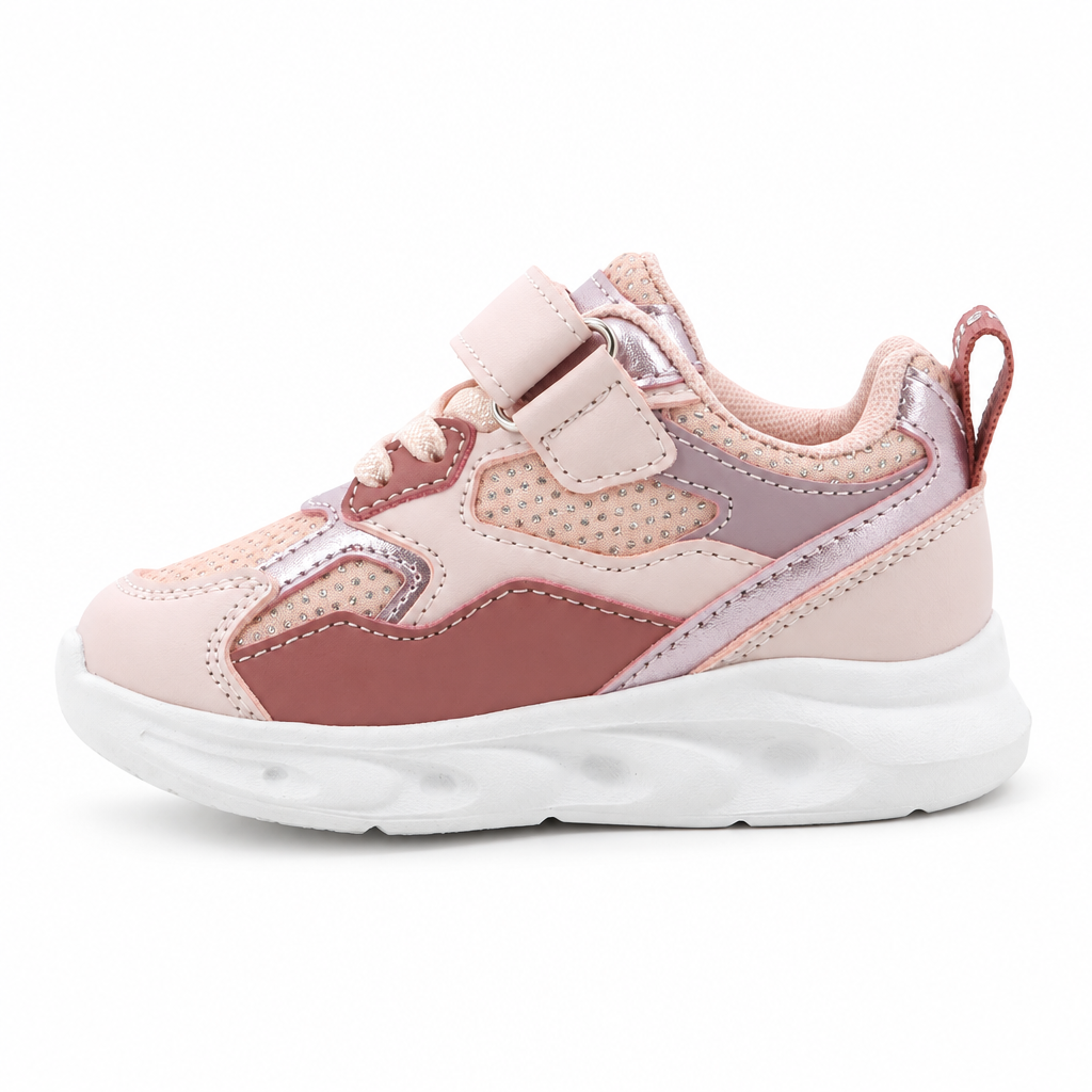Pierre Cardin Kids Pheonix Sneaker Pink Multi on a white background