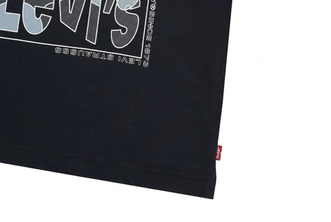 Levis Kids T-Shirt Wavy Logo Black