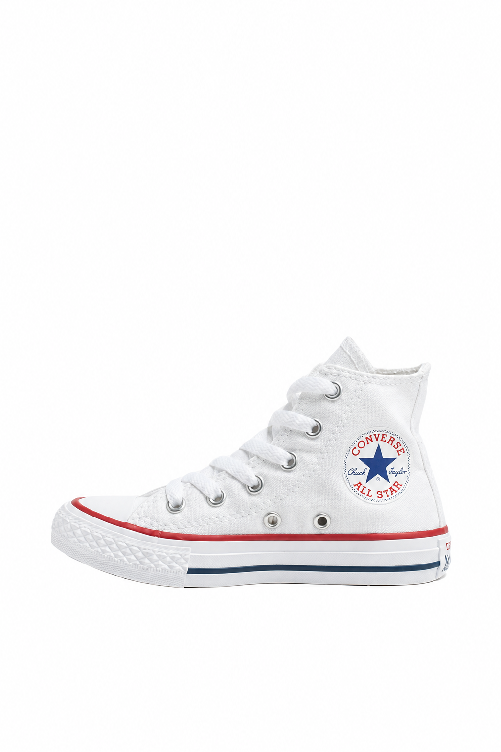 Converse Youth Chuck Taylor All Star Core Hi White opposite side on white background