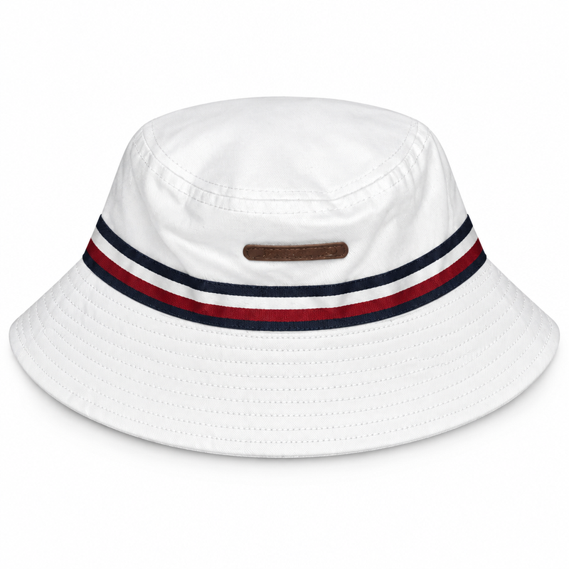Jonathan D Bucket Hat Wide Sun White