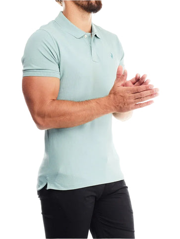 Polo Golfer Pique Essentials Aqua