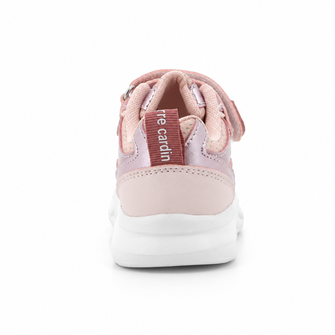 Pierre Cardin Kids Pheonix Sneaker Pink Multi on a white background