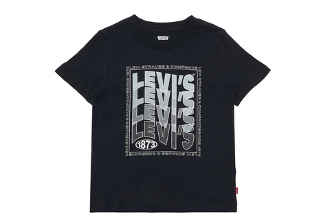 Levis Kids T-Shirt Wavy Logo Black