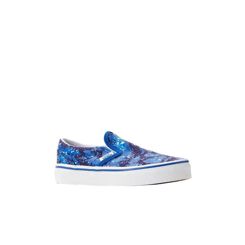 Vans Kids Classic Slip-On Galactic Glow Blue And White