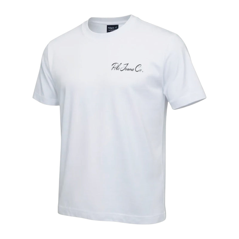 Polo T-Shirt Pjc Cursive Logo White
