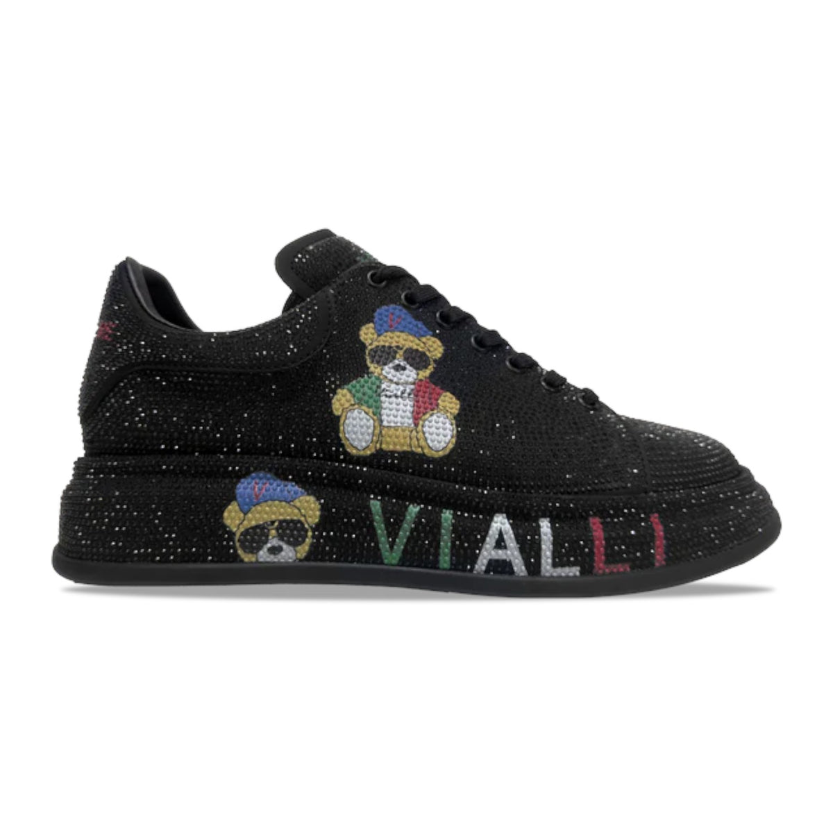 Vialli Mehdi Black Sneakers – Stylish Men’s Streetwear Shoes