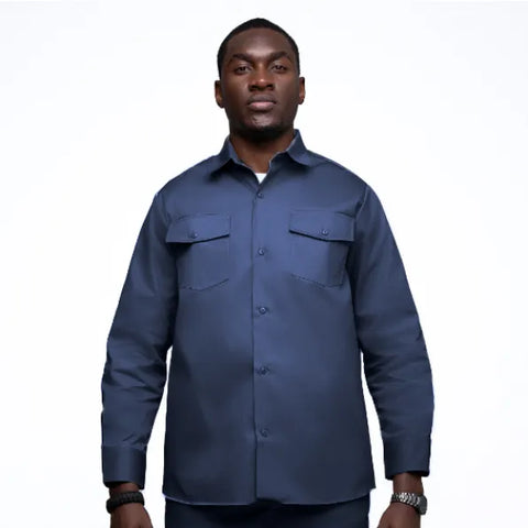 Dickies Men's Long Sleeve Work Shirt – Airforce Blue
