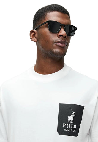 Polo T-Shirt Pjc Pocket Logo Off White