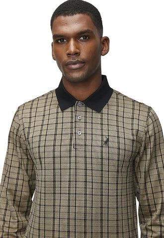 The Polo Yerin Jacquard Long Sleeve Golfer – Stone