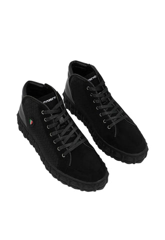 Mazerata Boots Pigalle 15 Suede Print Black
